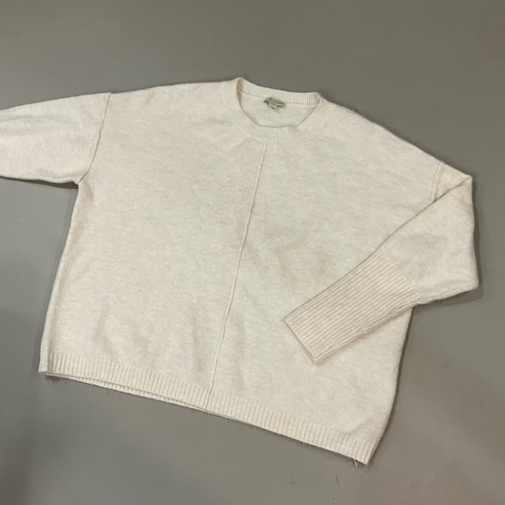 Cream Soft Crew Sweater NWOT